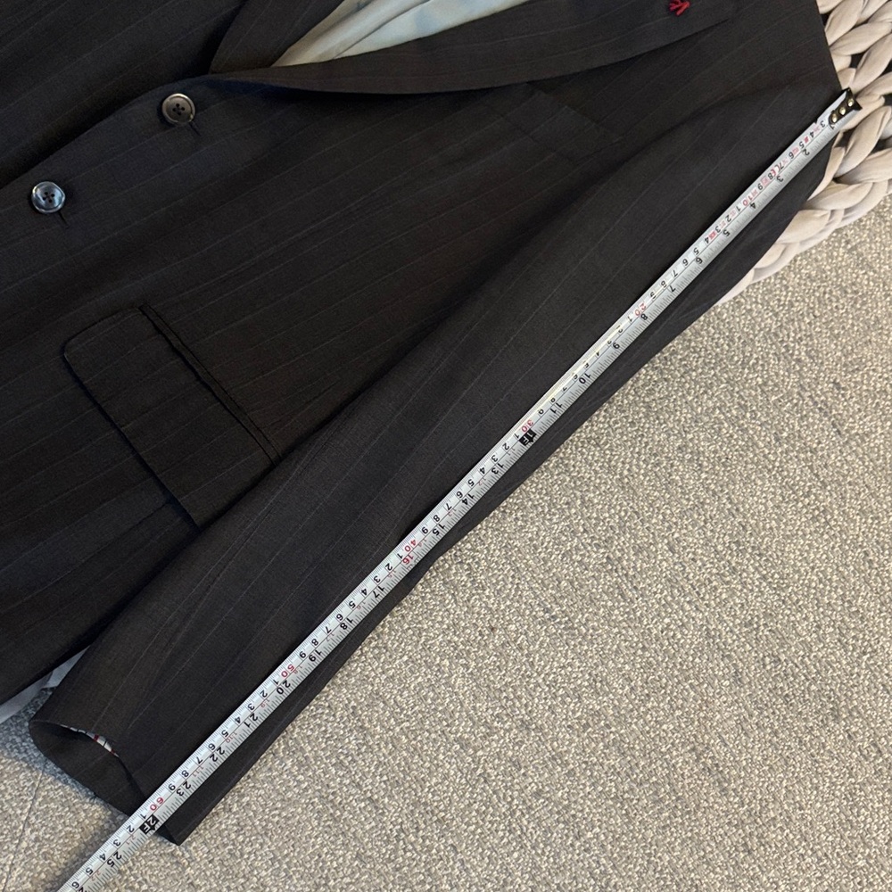 Isaia Charcoal Pinstripe Blazer - IT 50R - Picture 16 of 16
